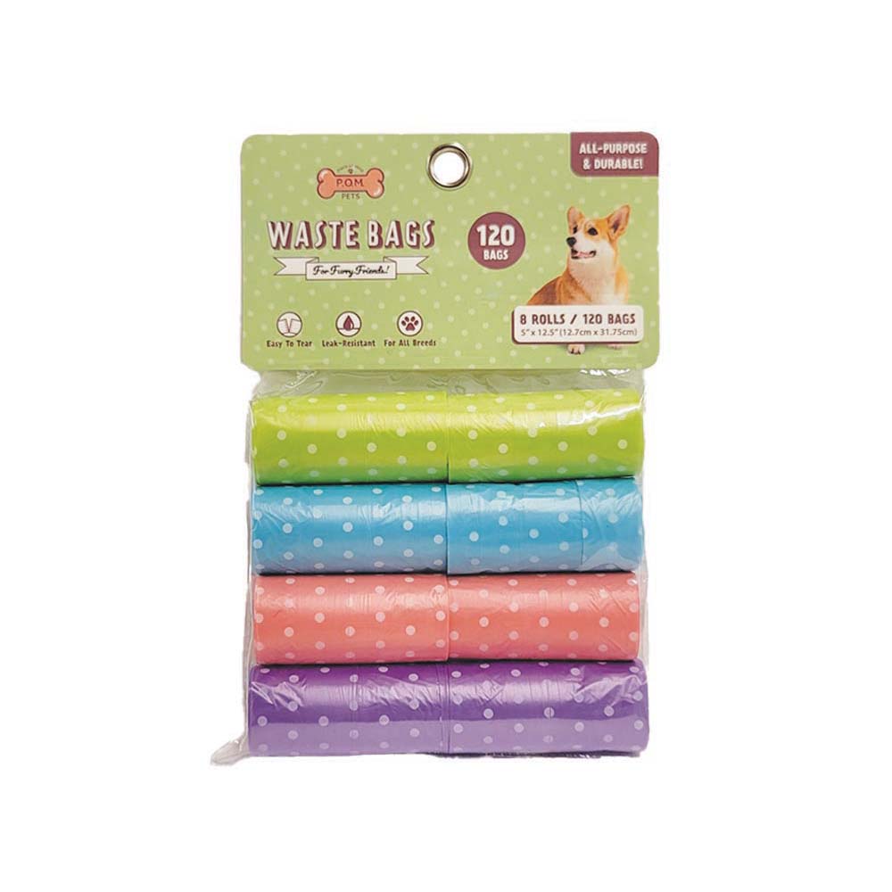 Bolsas desechables para mascotas set de 8 rollos