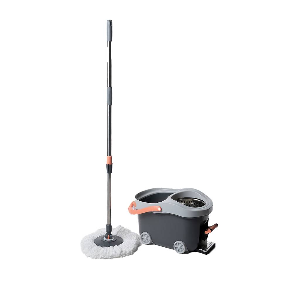 Trapeador de microfibra con balde giratorio 4 piezas