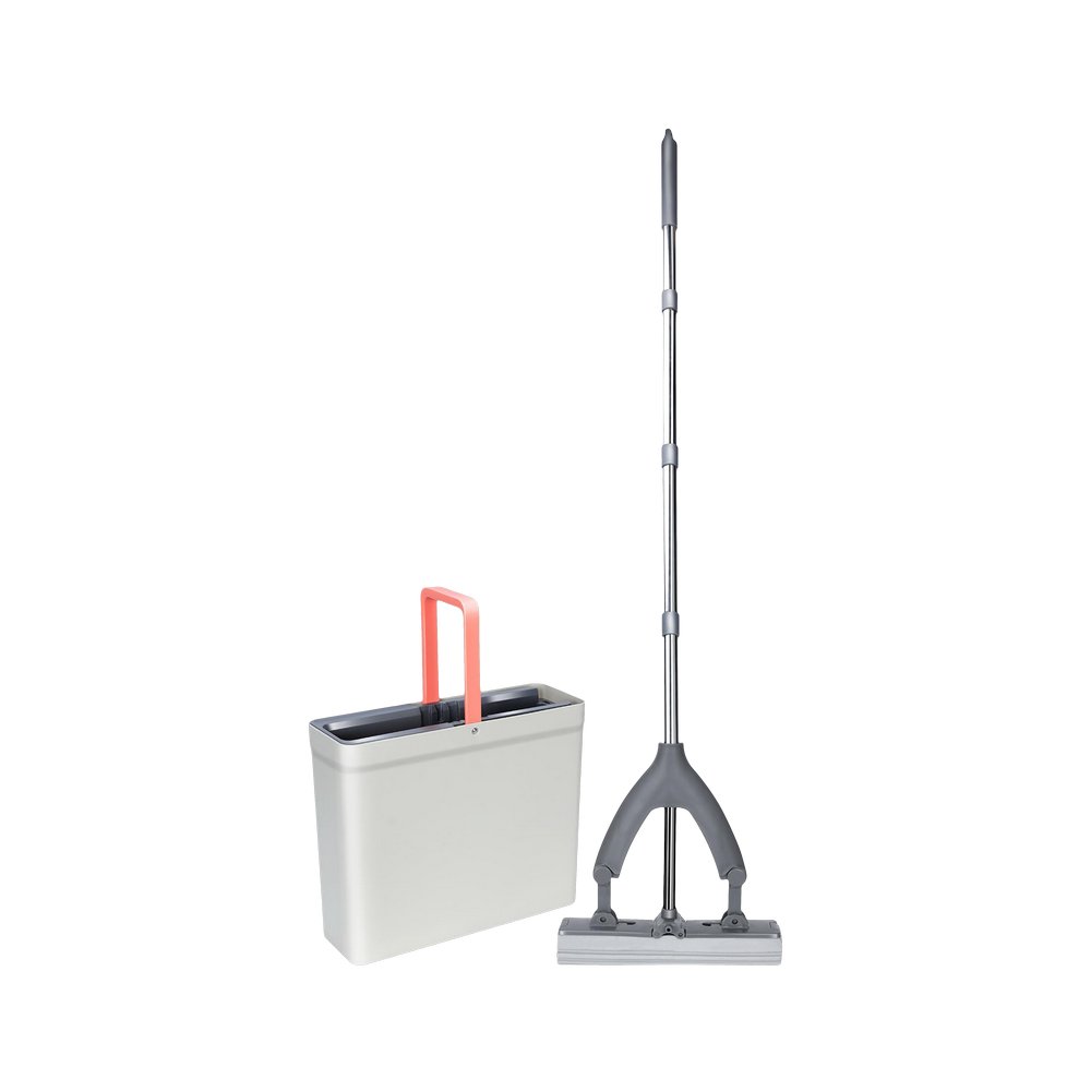 Trapeador mopa microfibra con balde exprimidor 3 piezas