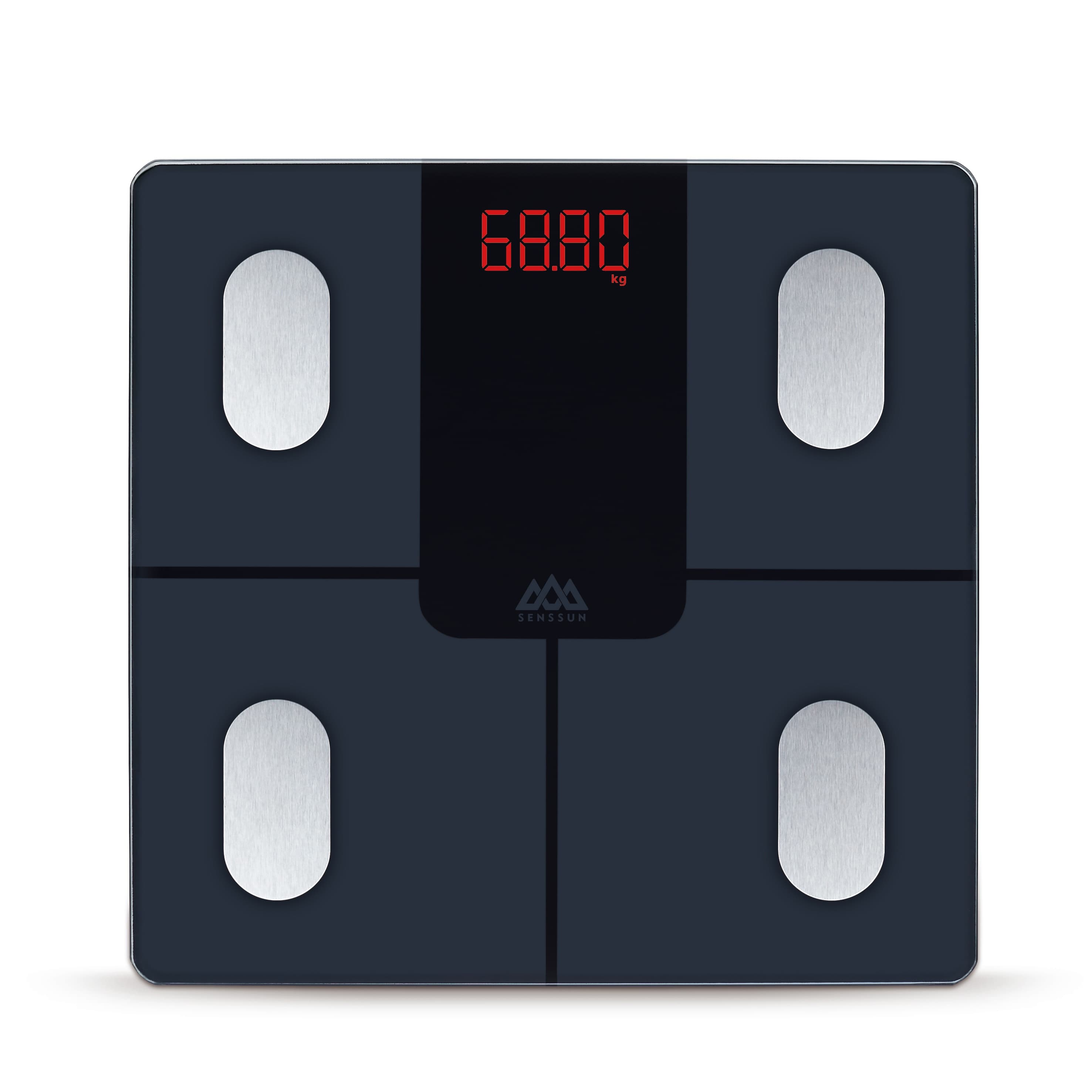 Báscula para baño digital de bluetooth 180 kg color negro