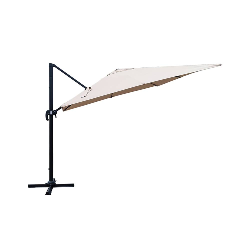 Sombrilla cuadrada acero/metálica 300x300 cm beige