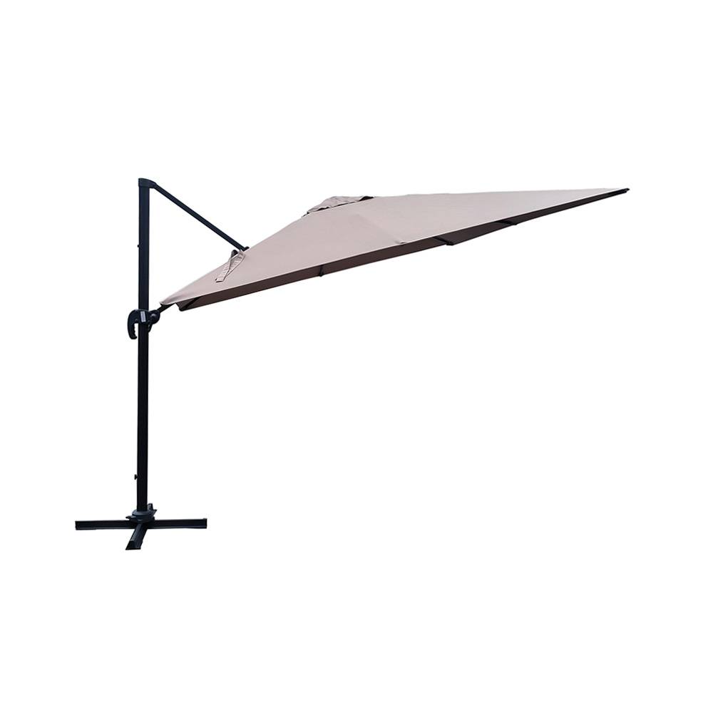 Sombrilla cuadrada acero/metálica 300x300 cm taupe