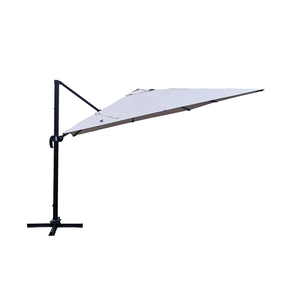 Sombrilla cuadrada color gris 300 x 300 cm