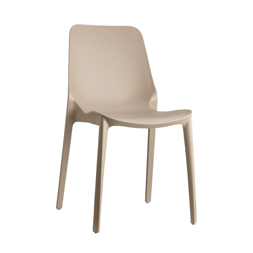 Silla plástica moderna sin brazos 54 x 45 x 81 cm