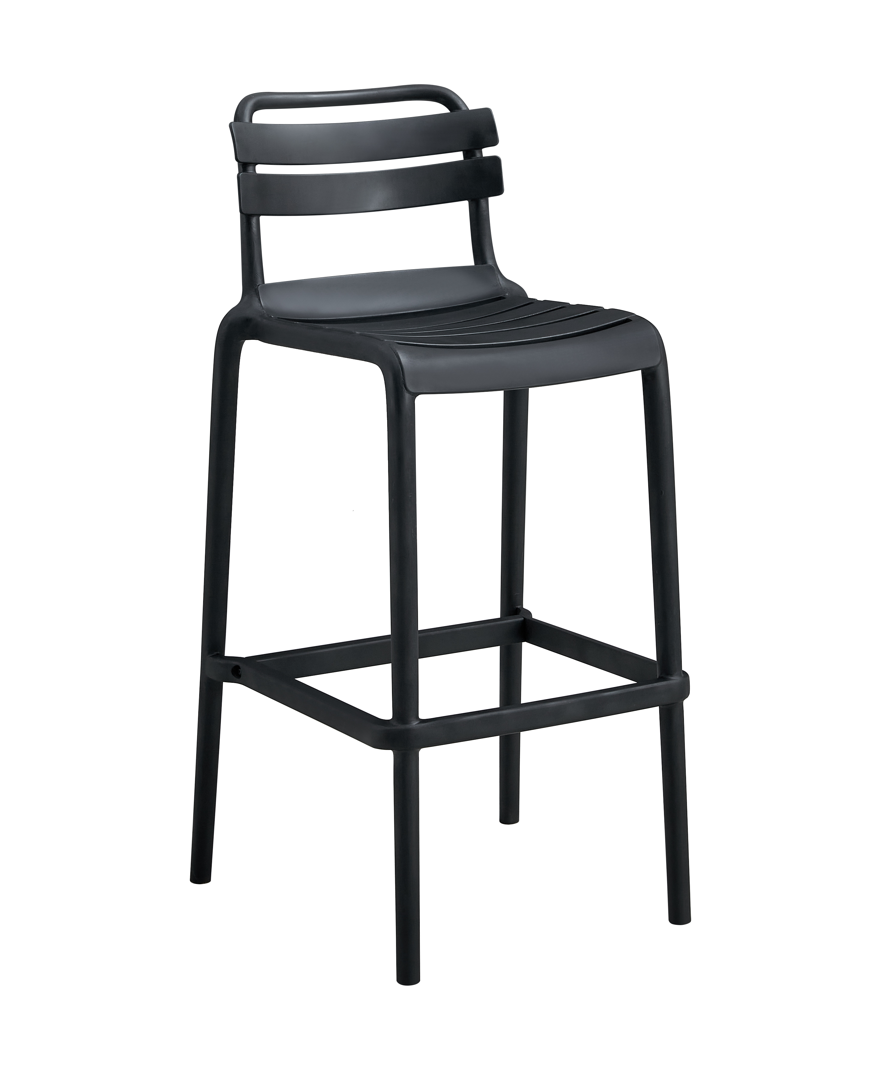 Silla moderna para bar de 52 x 51 x 105 cm color negro