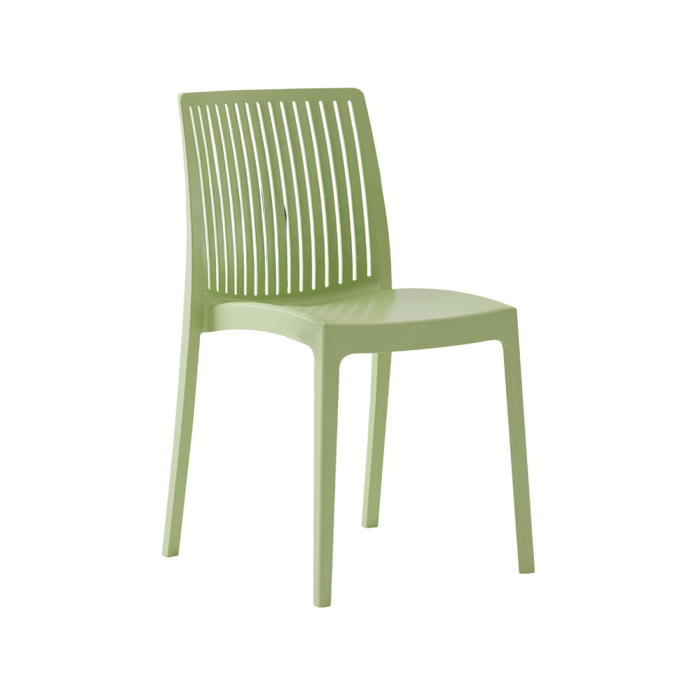 Silla plastica moderna 50x55.3x82 cm verde