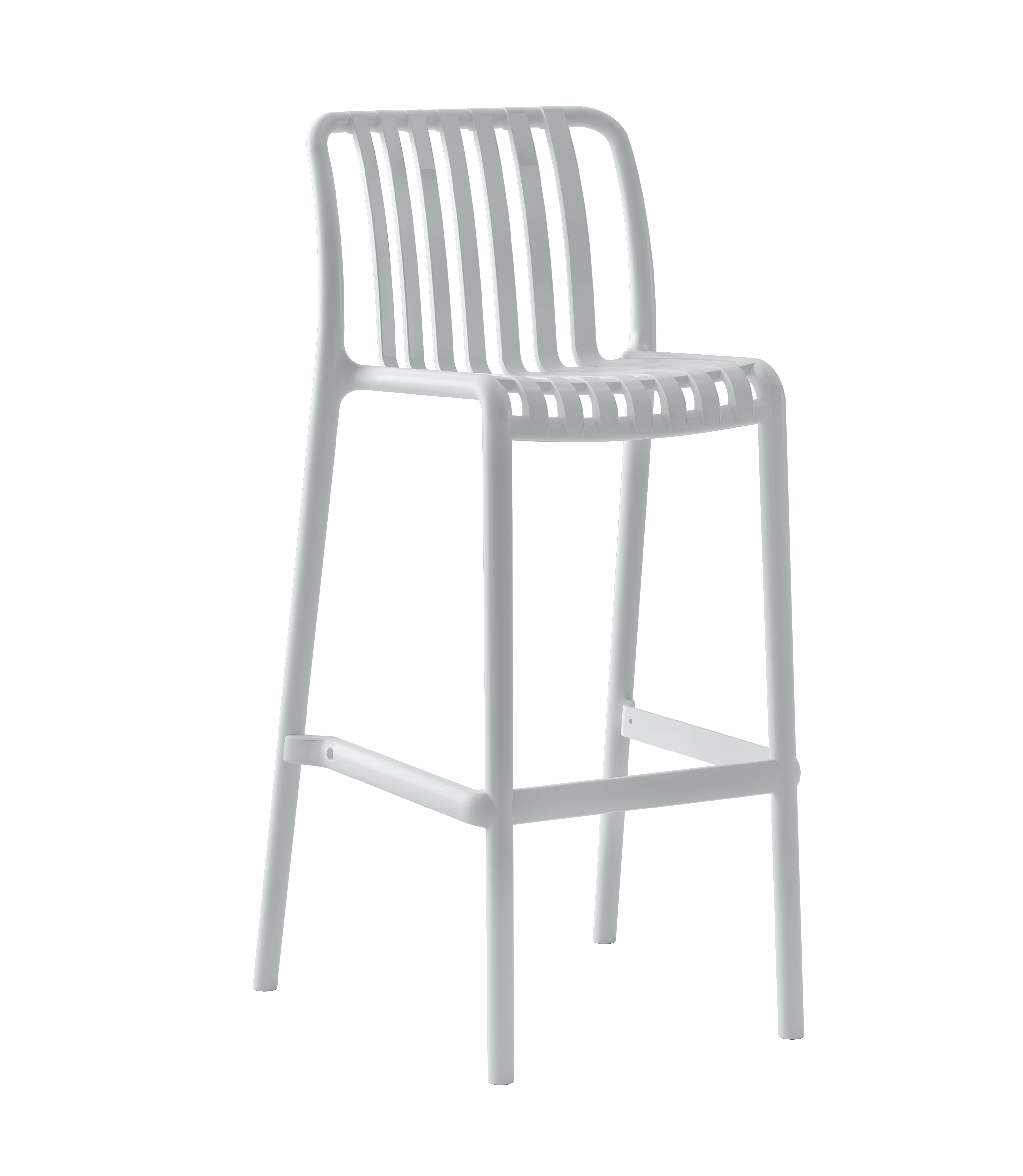 Silla moderna para bar plástica de 47 x 38 x 102 cm