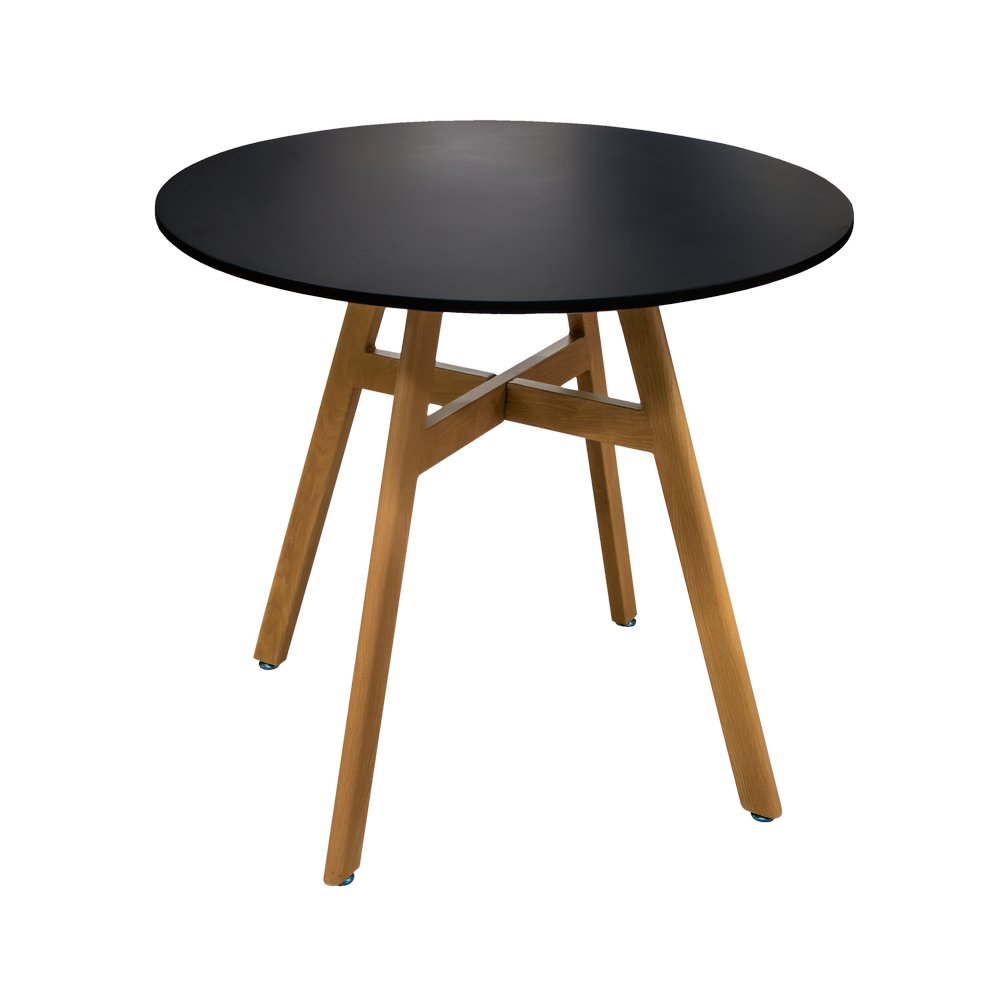 Mesa redonda de 80 x 75 cm color negro