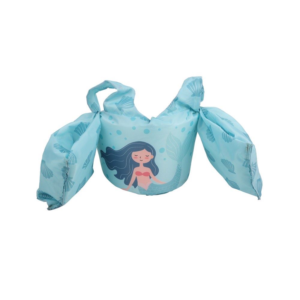 Chaleco flotador para niños 30x33x16 cm celeste sirena