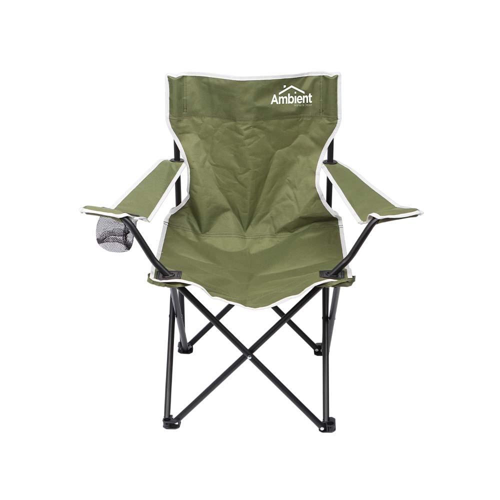 Silla para camping de poliéster color verde 50 x 50 x 80 cm