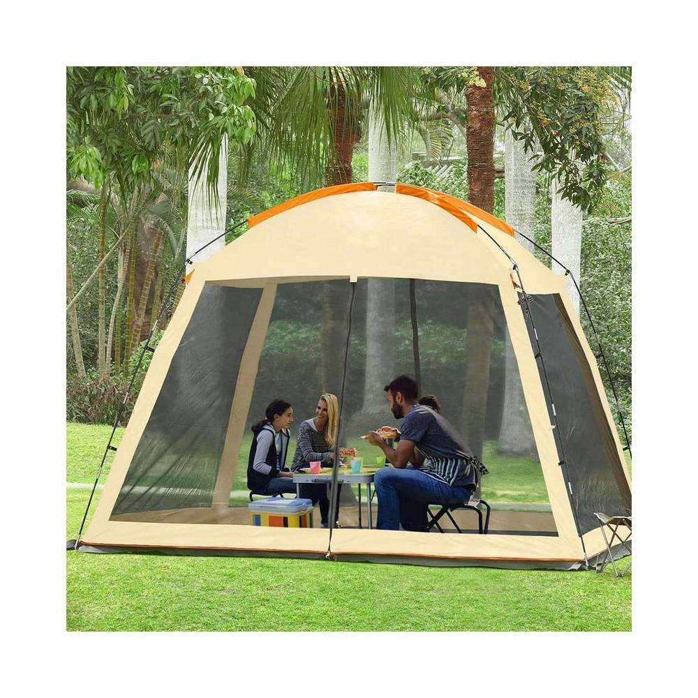 Tienda de campaña poliester 330x330x240 cm beige