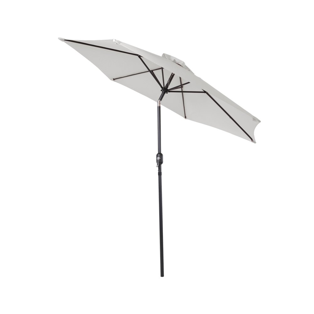 Sombrilla hexagonal de acero gris poliéster 300 cm