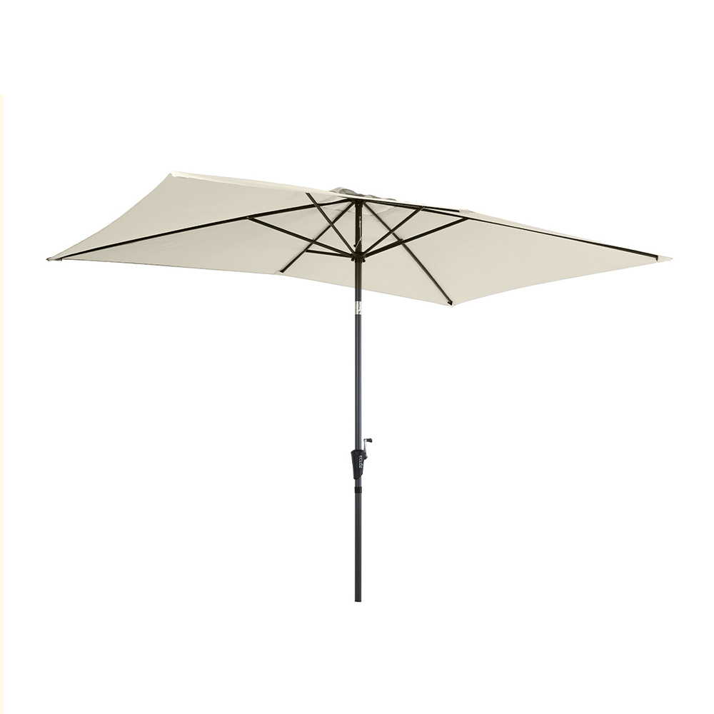 Sombrilla rectangular de aluminio 200x300 cm poliester taupe