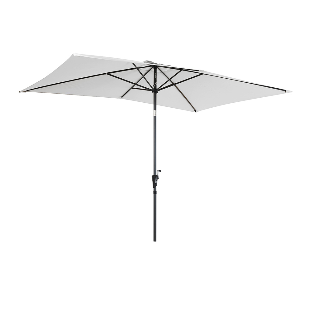 Sombrilla rectangular de aluminio 200x300 cm poliester gris