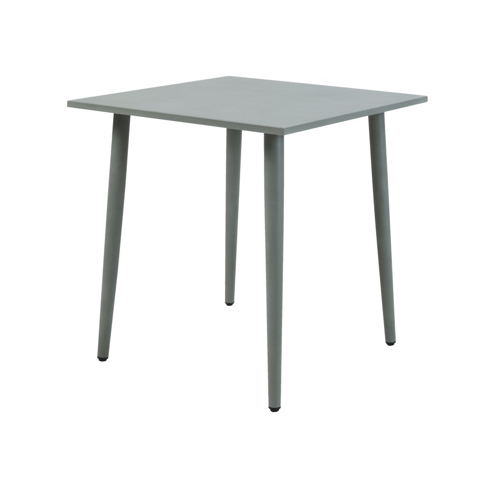 Mesa cuadrada para exterior de acero 70 x 70x 72.5 cm color verde