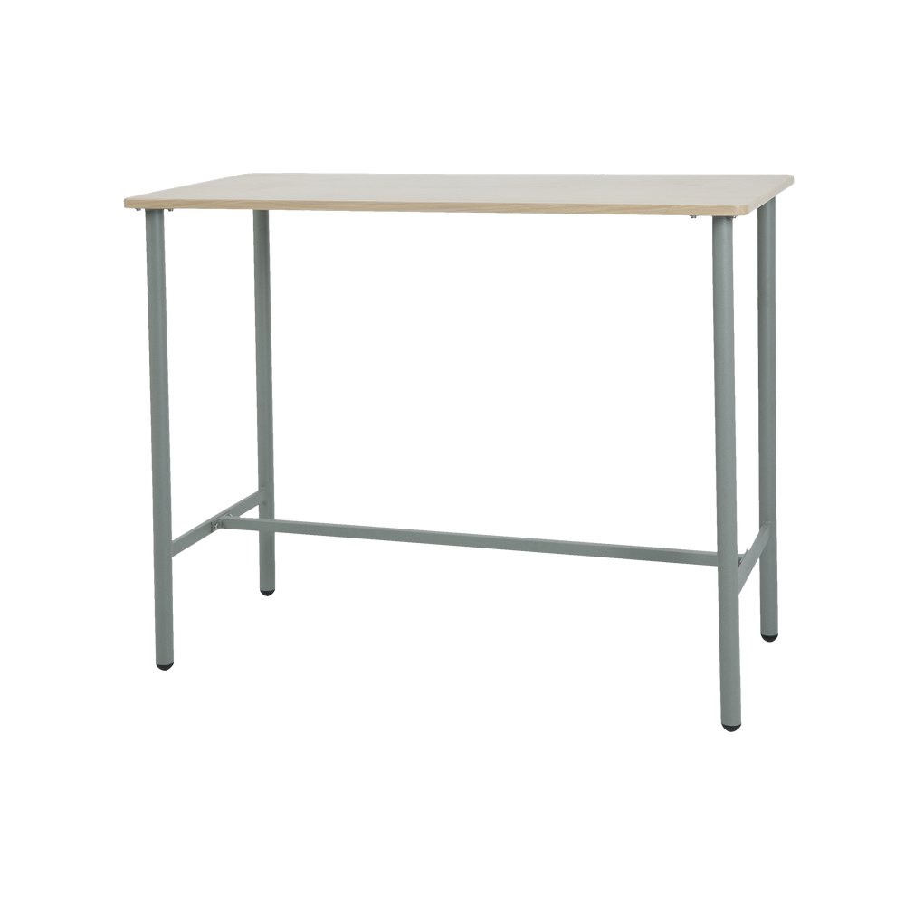 Mesa rectangular para bar de acero 125 x 60 cm color café