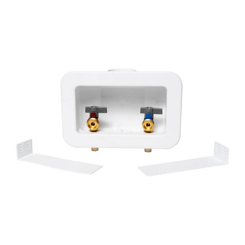 Caja de salida con desague central para lavadora oatey