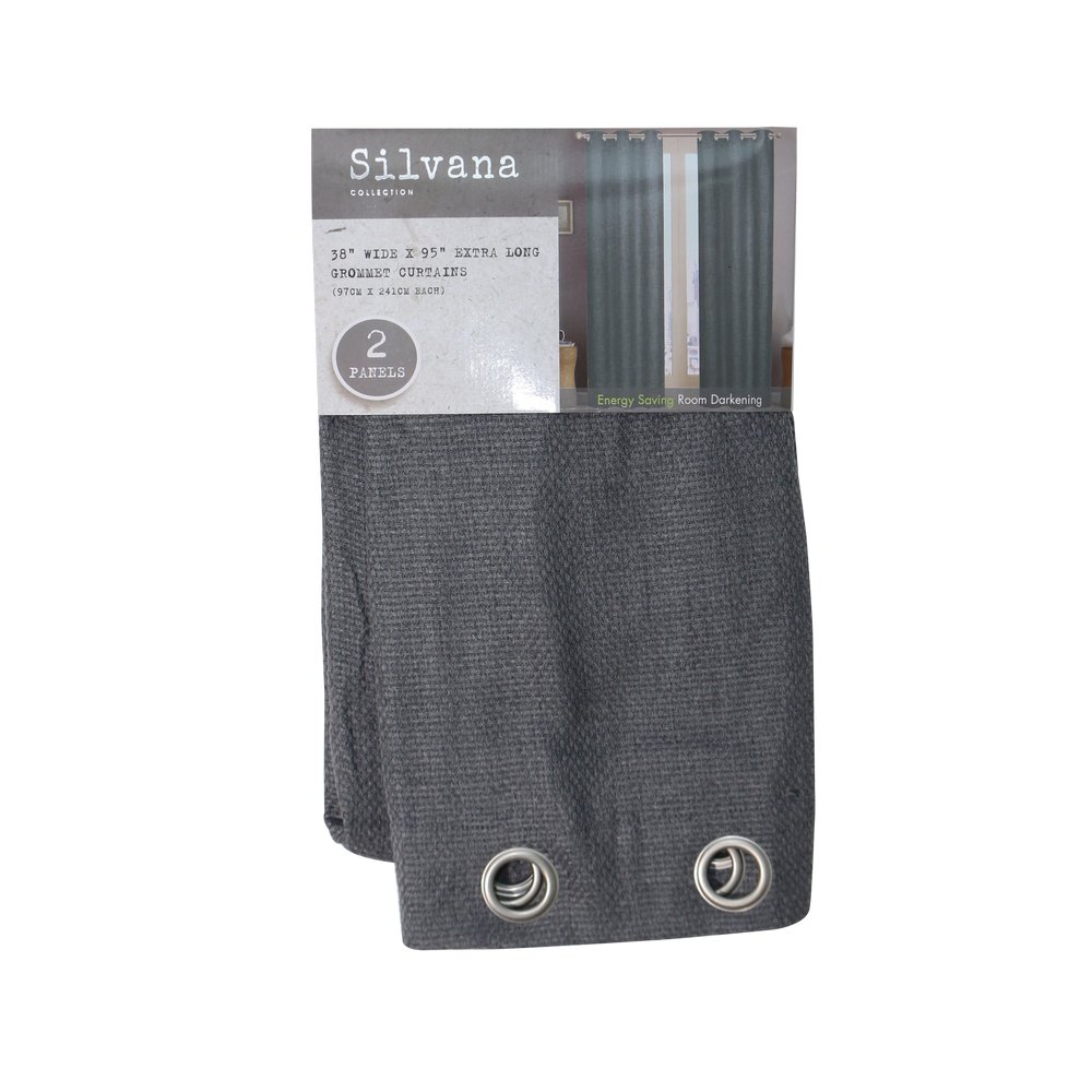 Cortina para ventana blackout 96.52x241.3 cm rosamond gris oscuro 2 piezas