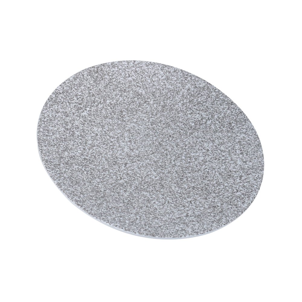 Plato redondo de melamina 30.5x2.3 cm blanco marmoleado