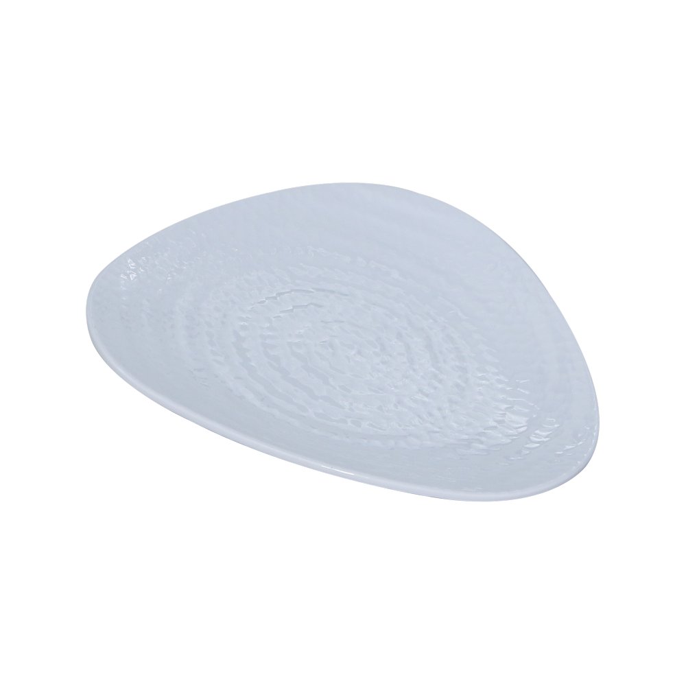 Plato triangular de melamina 27.4x26.7x2.9 cm blanco