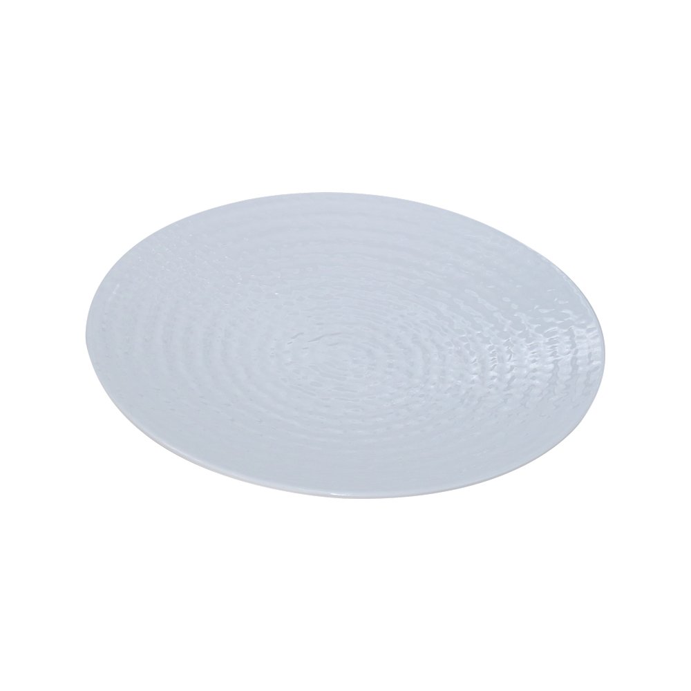 Plato redondo de melamina 30.5x2.9 cm blanco