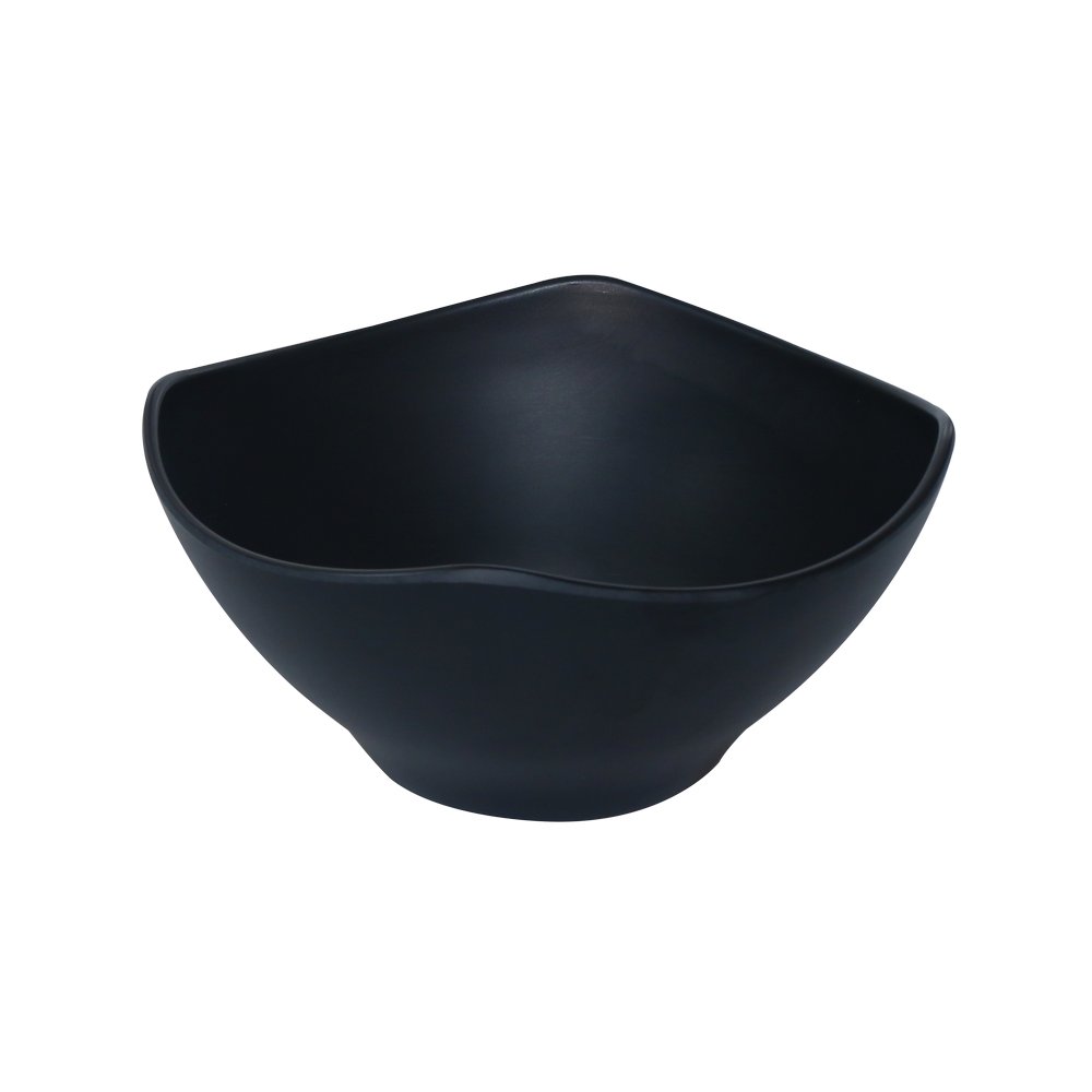 Bowl cuadrado de melamina 21x21x11 cm negro matte