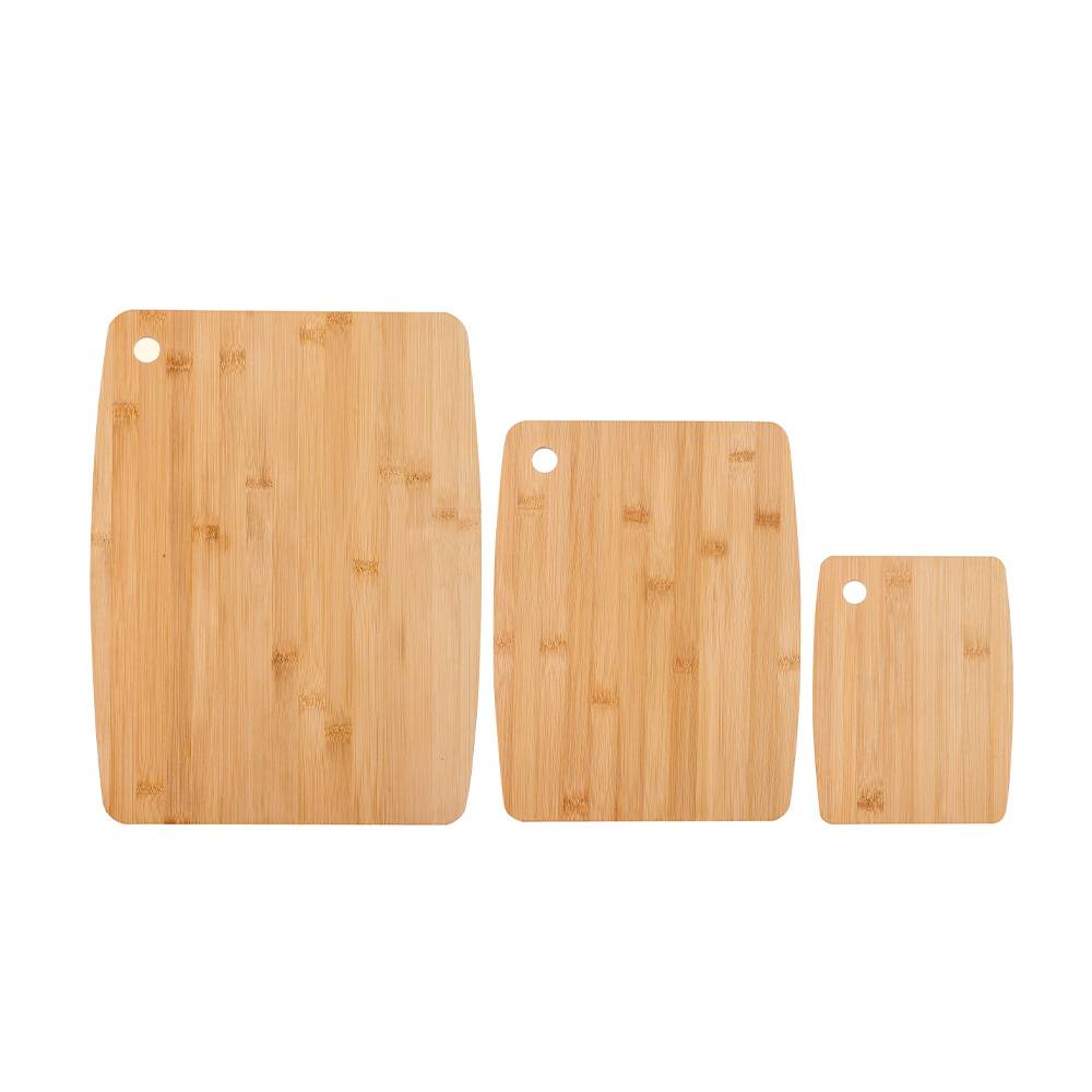 Tabla para picar rectangular de bambú 3 piezas