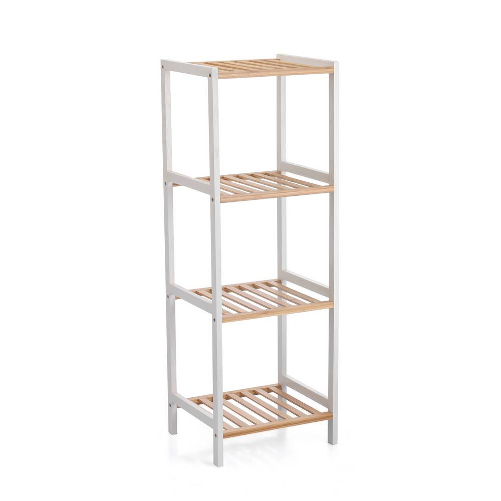 Estante de almacenamiento de madera 35 x 30 x 100 cm 4 niveles