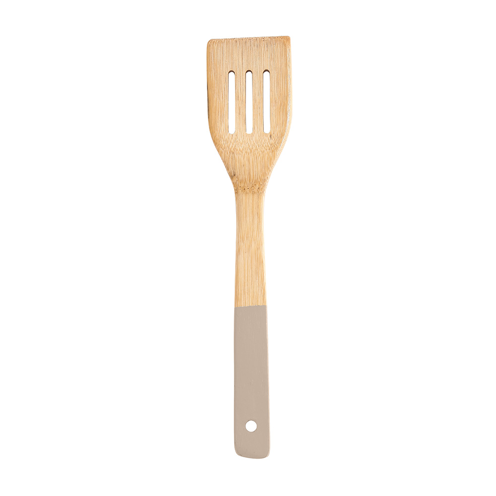 Espátula para cocina con ranuras de bambú 30 cm
