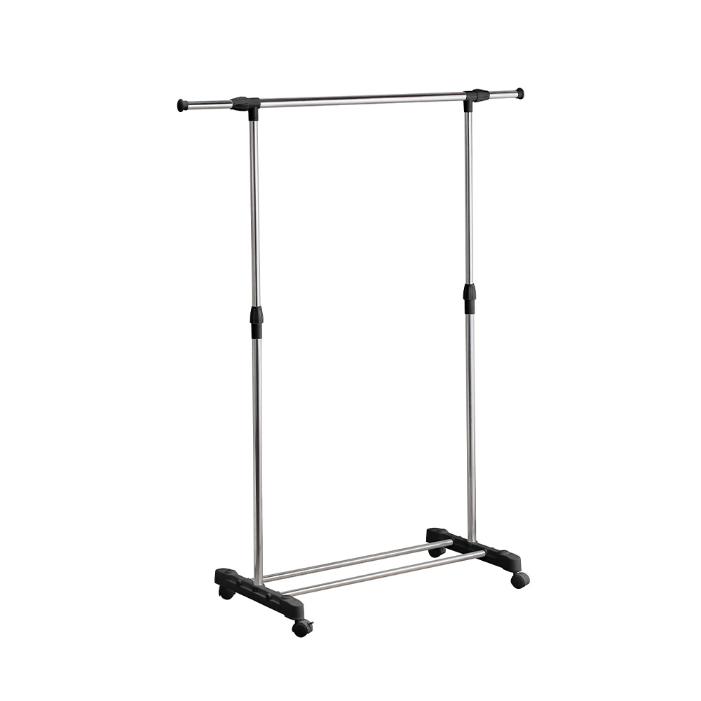 Closet para ropa de acero inoxidable con ruedas 145x43x160 cm