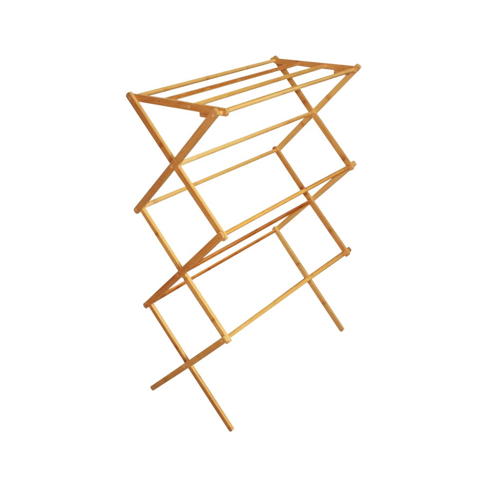 Tendedero para ropa de bambú 74 x 36 x 110.8 cm 3 niveles