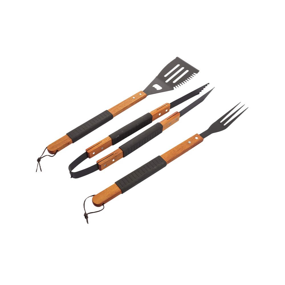 Utensilios para barbacoa metálicos 51 cm 3 piezas