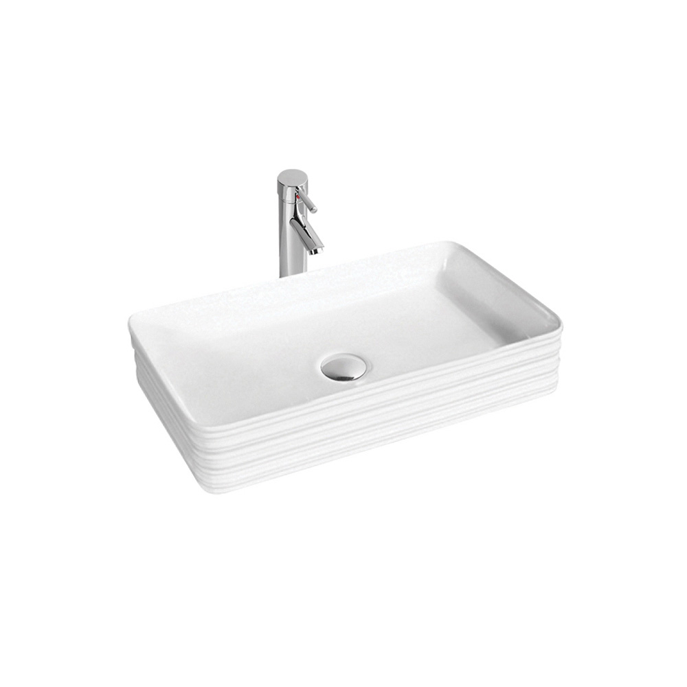 LAVAMANOS DE SOBREPONER RECTANGULAR DEC BLANCO 67X39.5X1.25CM