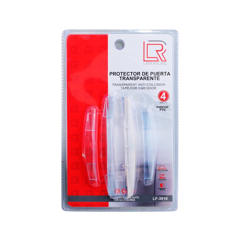 Moldura para puerta de carro transparente 4 piezas
