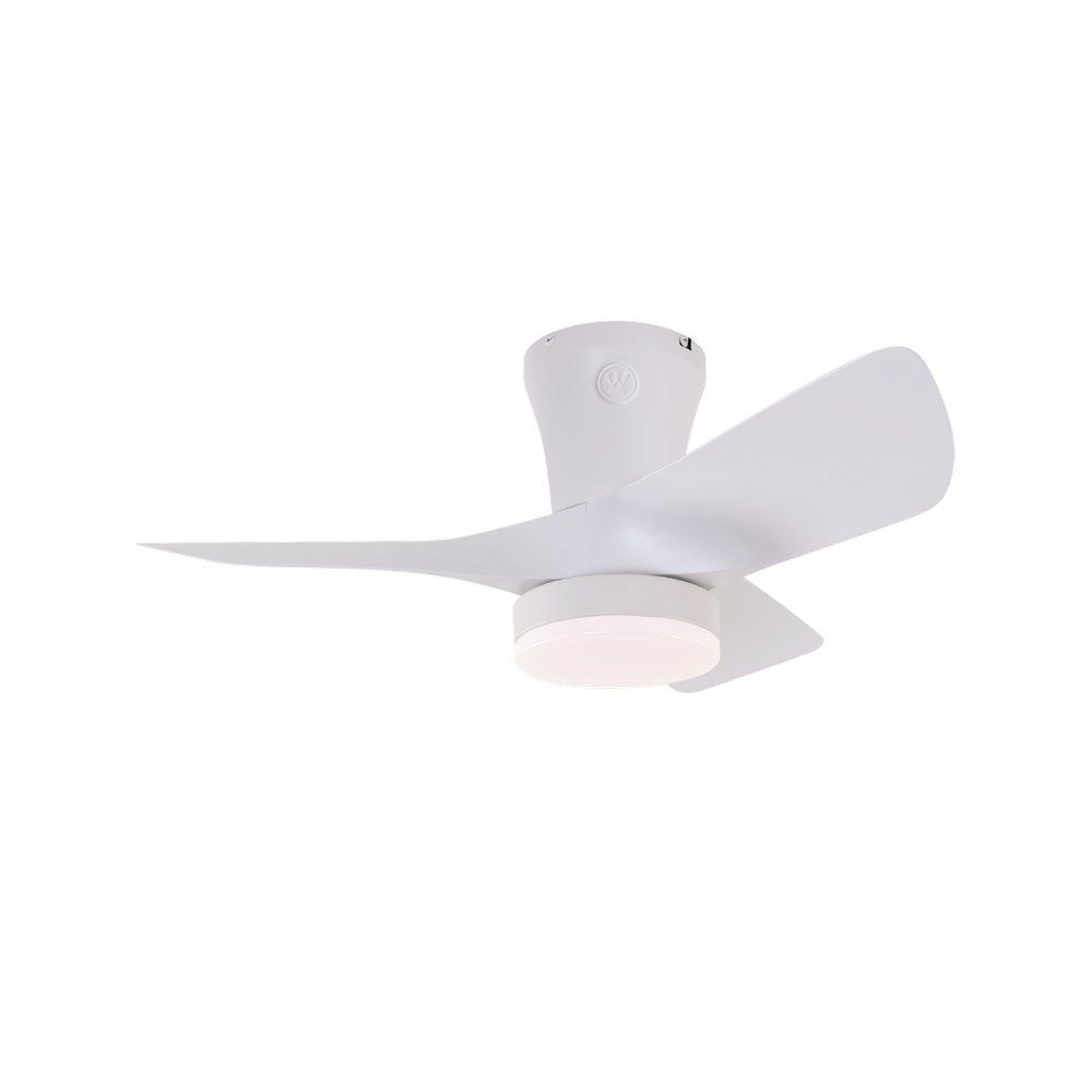 Ventilador de techo blanco luz led  3 aspas - 76.2 cm