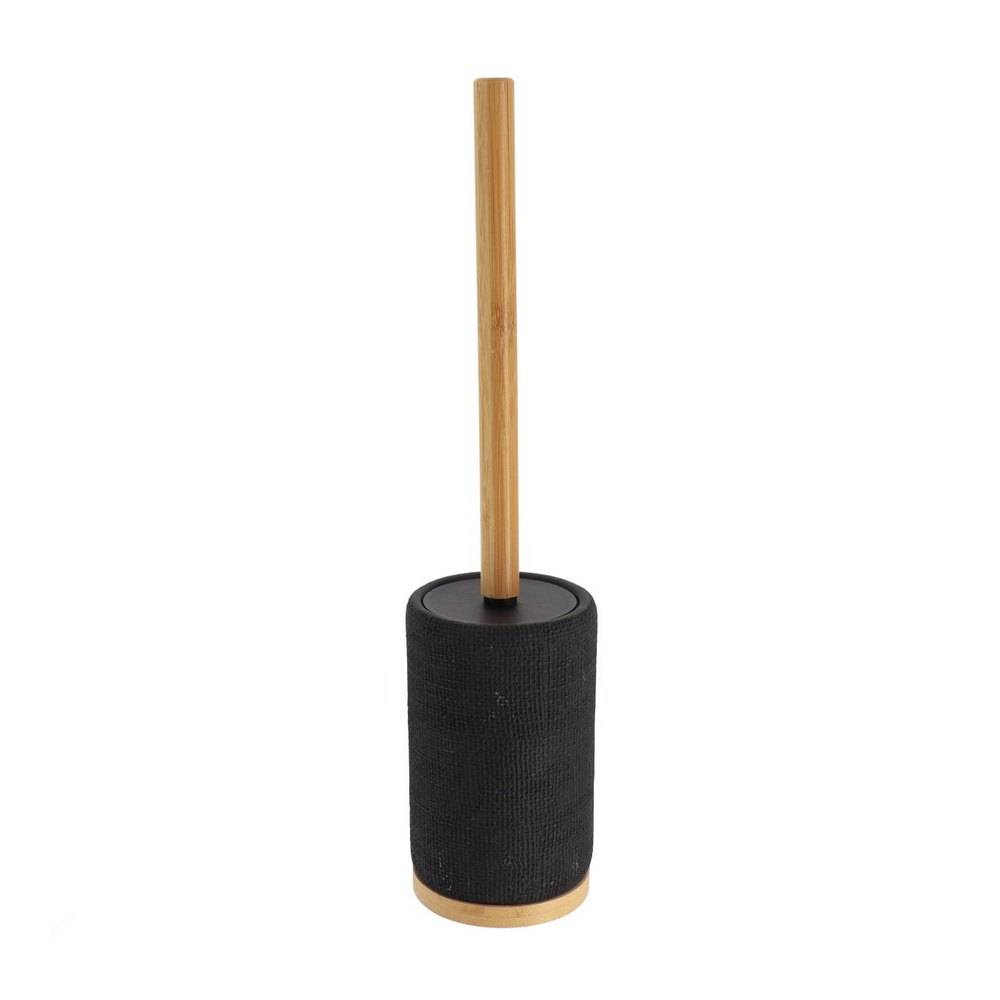 Cepillo para baño de poliresina con mango efecto malla negro