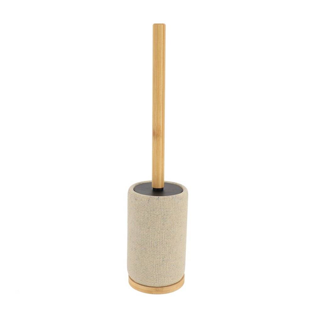 Cepillo para baño de poliresina con mango efecto malla natural
