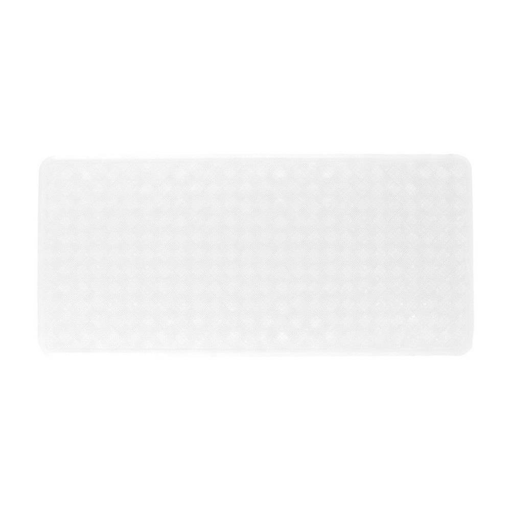 Alfombra para ducha antideslizante caucho natural 34x74 cm blanco