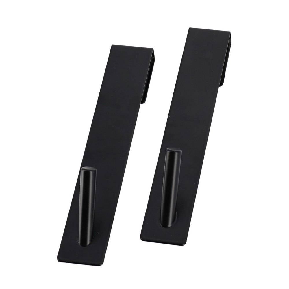 Gancho para puerta metálico negro 2 piezas