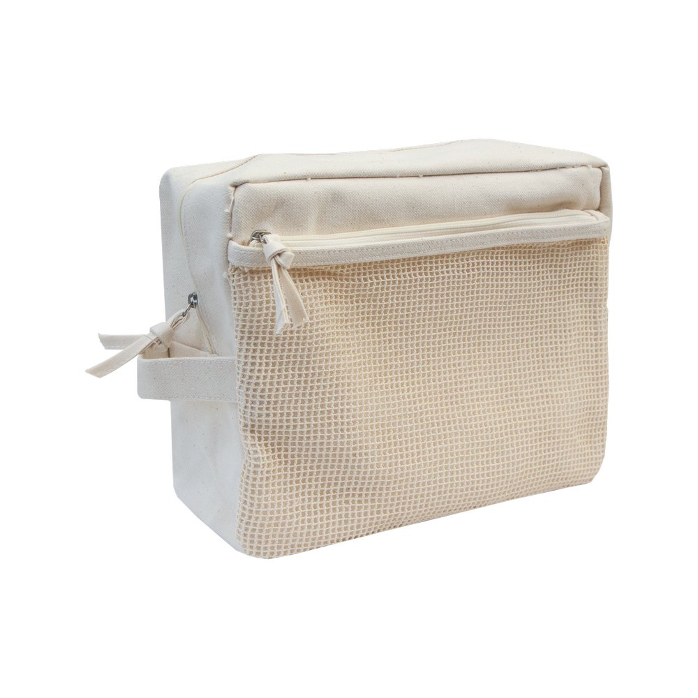 Estuche para maquillaje de algodón natural