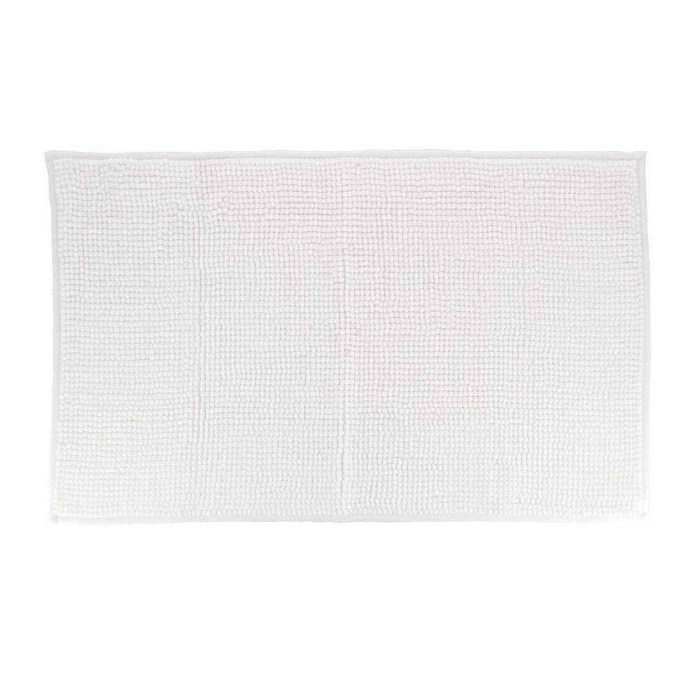Alfombra para baño de microfibra 45x75 cm blanco
