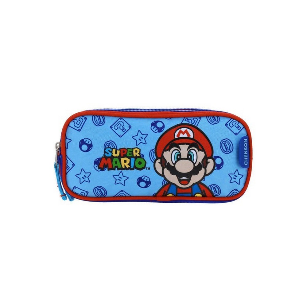 Estuche para lápices azul mario bros