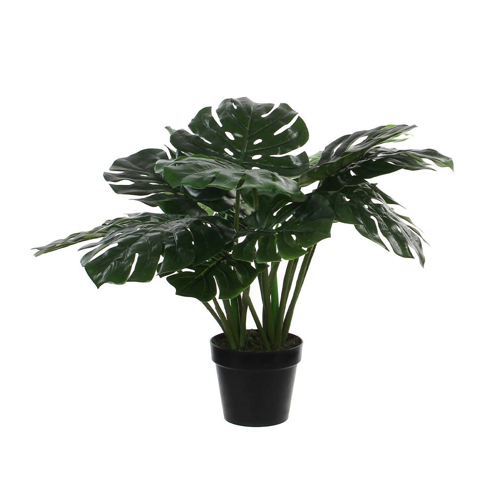 Planta artificial con maceta monstera 60 cm verde