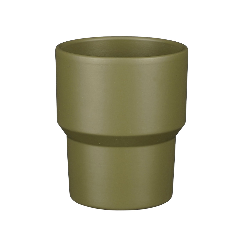 Maceta decorativa de ceramica 12 cm xam verde