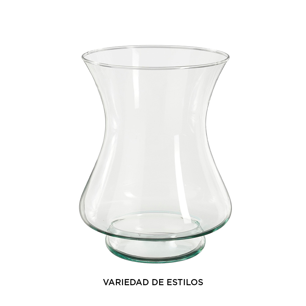 Florero decorativo de vidrio 20 cm jazz surtido