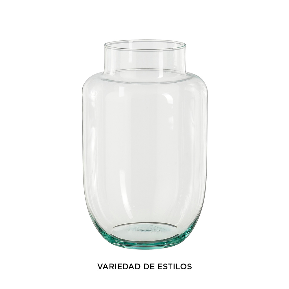 Florero decorativo de vidrio 22 cm lacy surtido