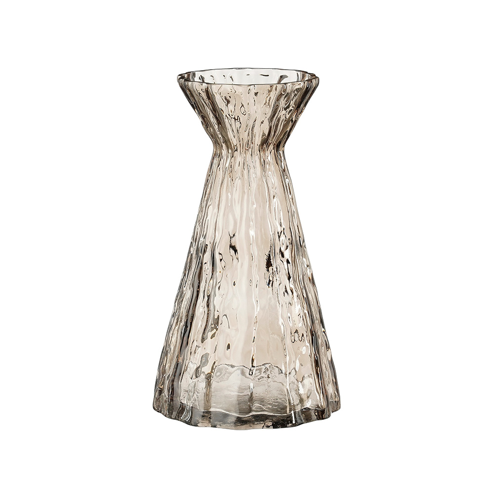 Florero decorativo de vidrio 28 cm lauren café