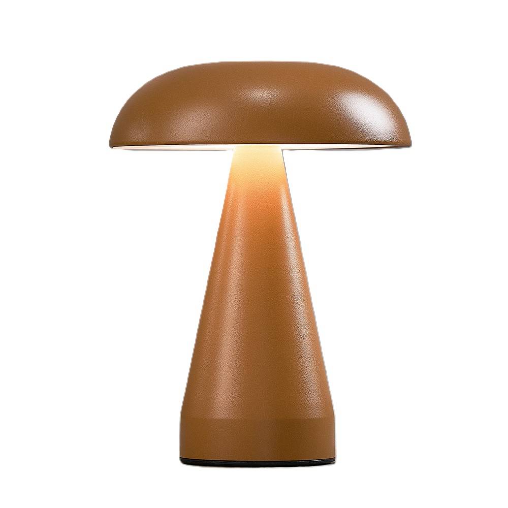 Lámpara de mesa en forma de hongo recargable 20.5x15.5 cm amarillo