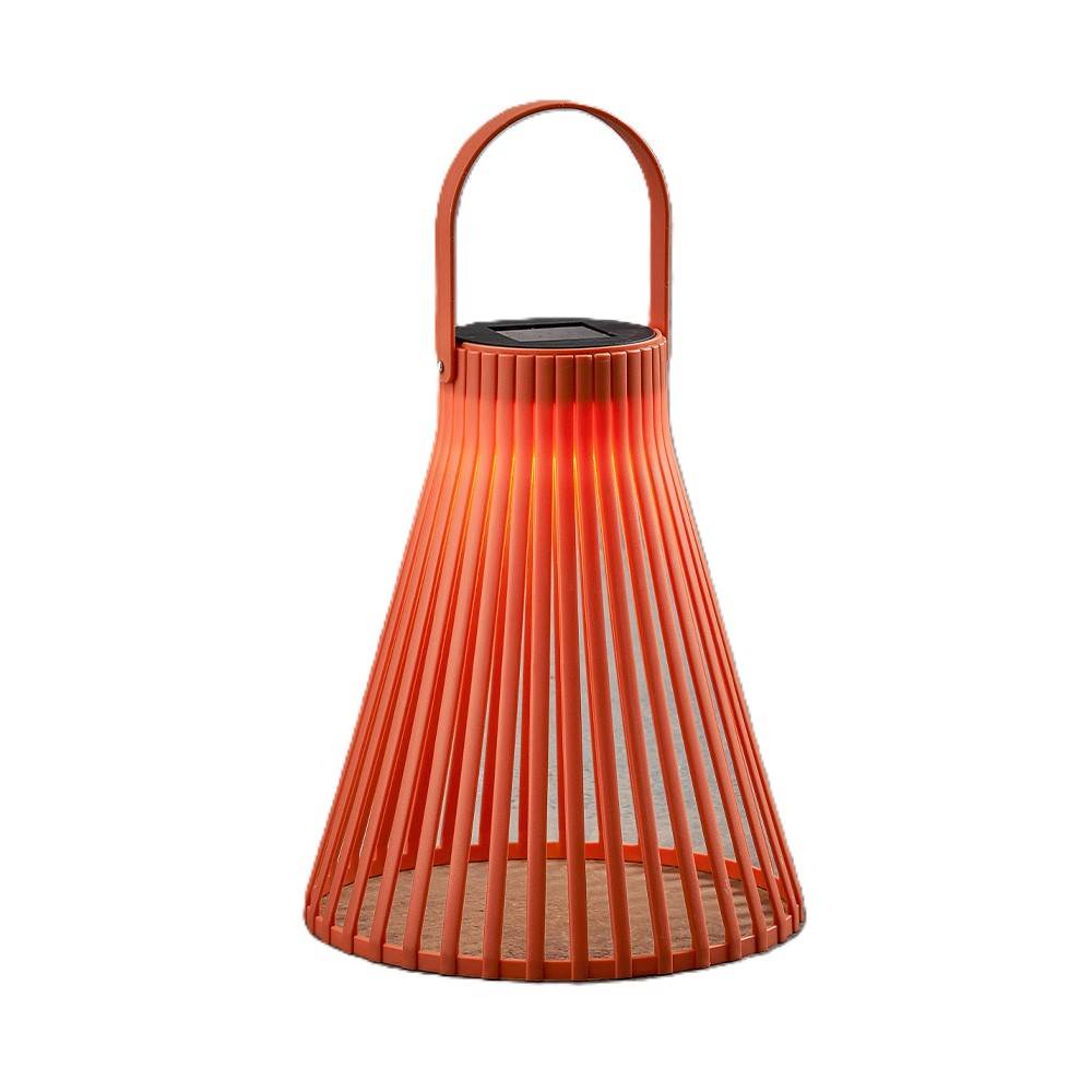 Linterna solar led 24 cm anaranjado