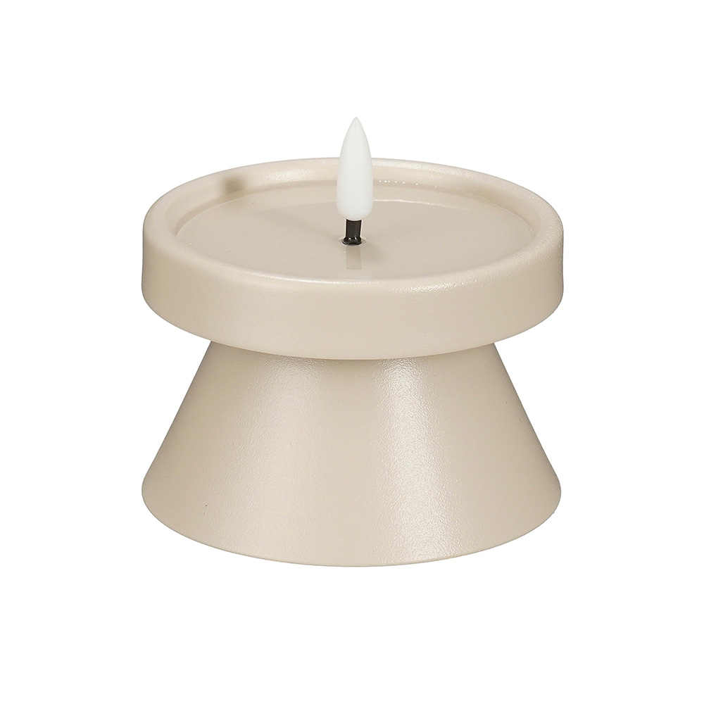 Lámpara led de batería con temporizador 6.5 cm taupe